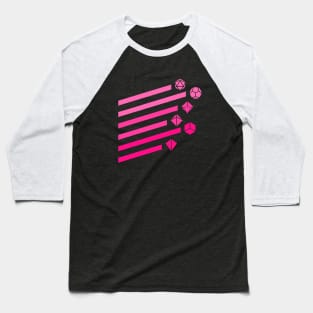 Hot Pink Dice Set Baseball T-Shirt